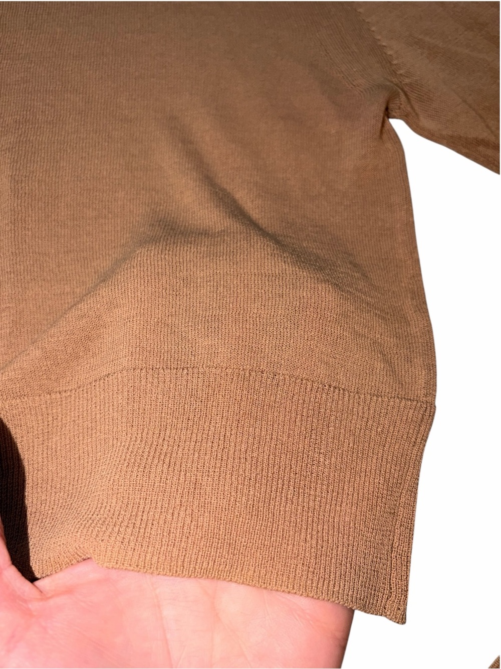 Revolve Sample Sale L'academie Albion Sheer Turtleneck Honey Beige Tan Small - Picture 6 of 9